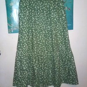 Universal Thread Tiered Floral Prairie Skirt